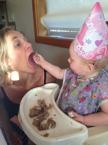 Happy First Birthday Little Girl! We both a share a love of food.
